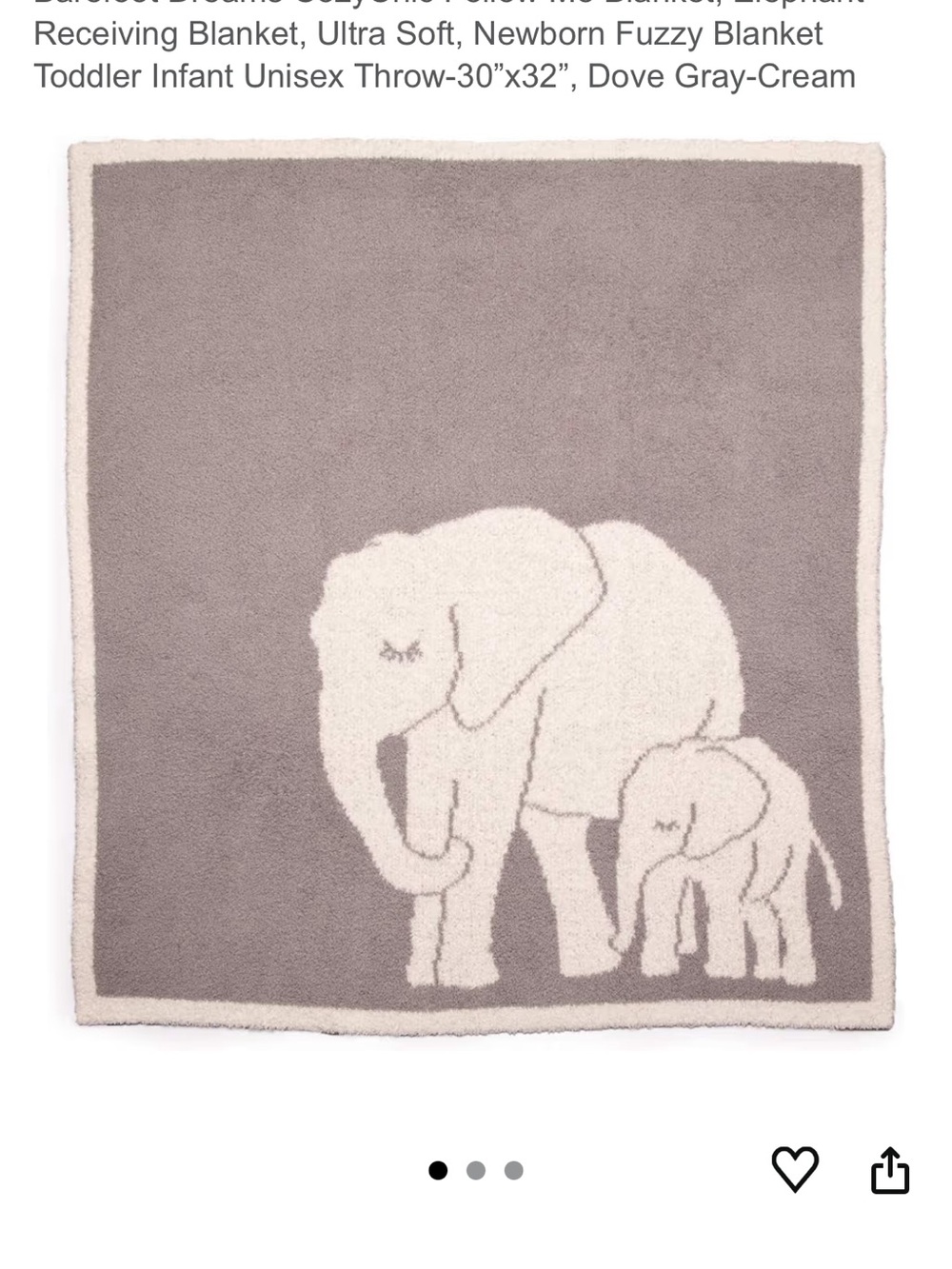 Bearfoot dreams, cozy shake follow me, elephant, baby blanket new